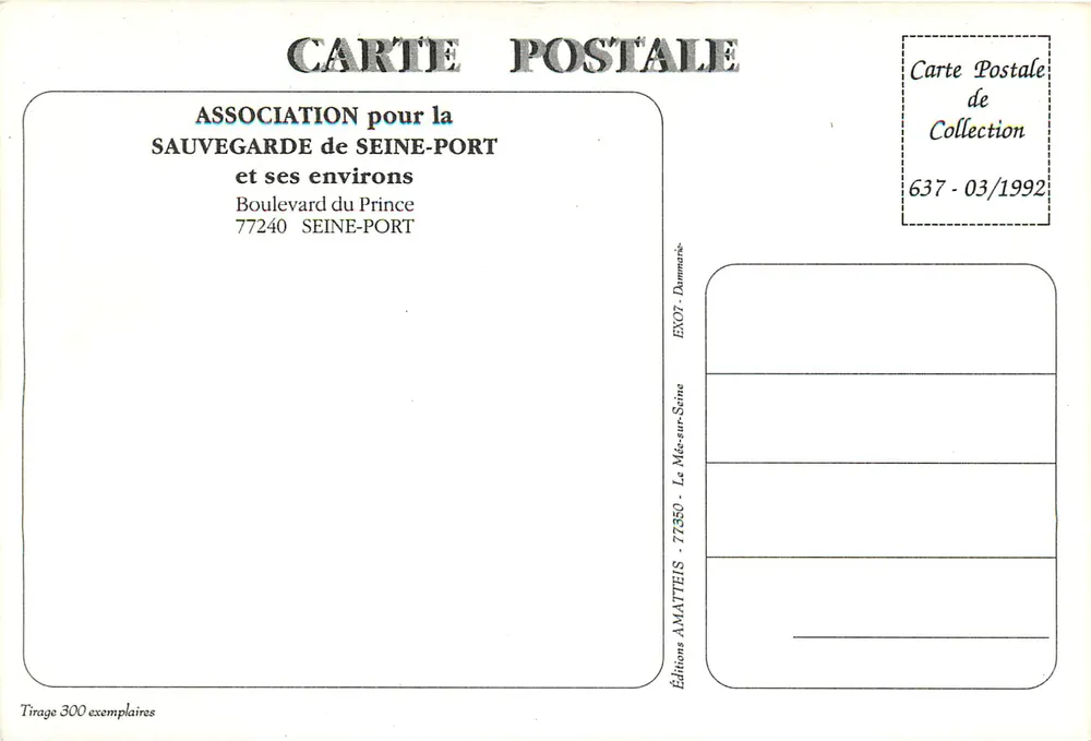 Seine-Port (S.-et-M.) — La Chesnaie — Hauptstraße — Verlag Lassoron, Foto. Melun - Rückseite