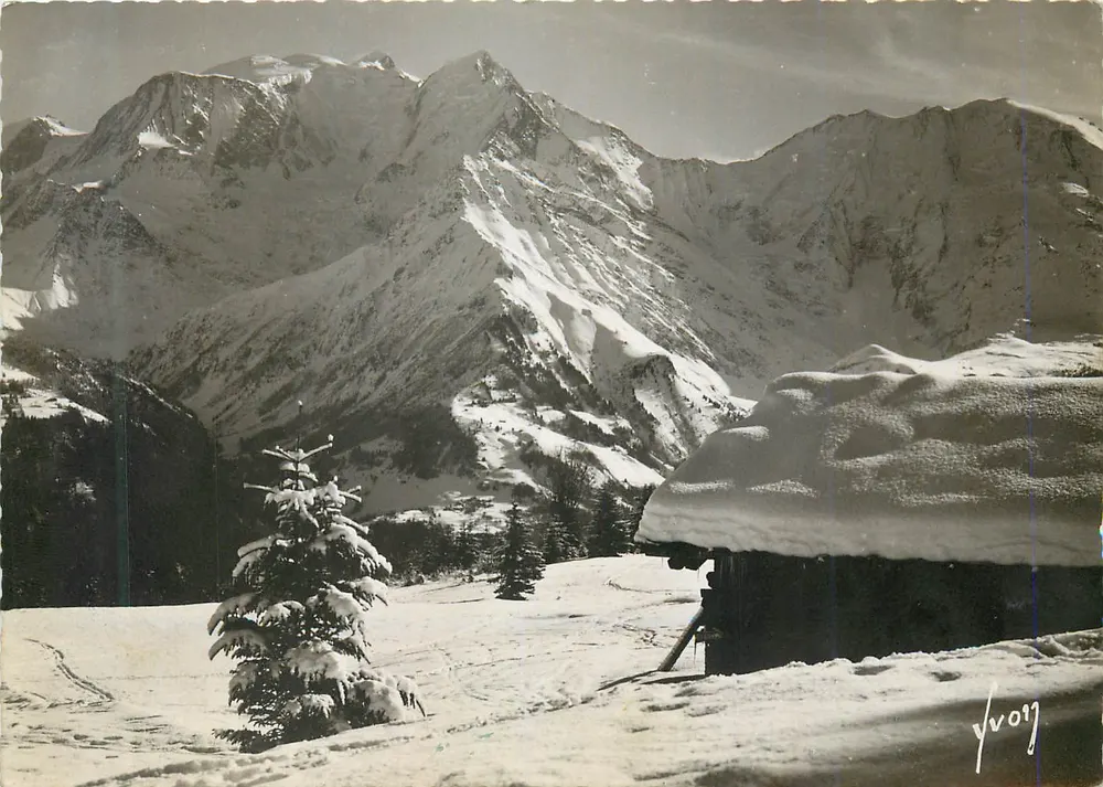 Saint-Gervais (Hte-Savoie) — Plateau du Bettex und Mont-Blanc — Kunstausgabe 'YVON' - Vorderseite