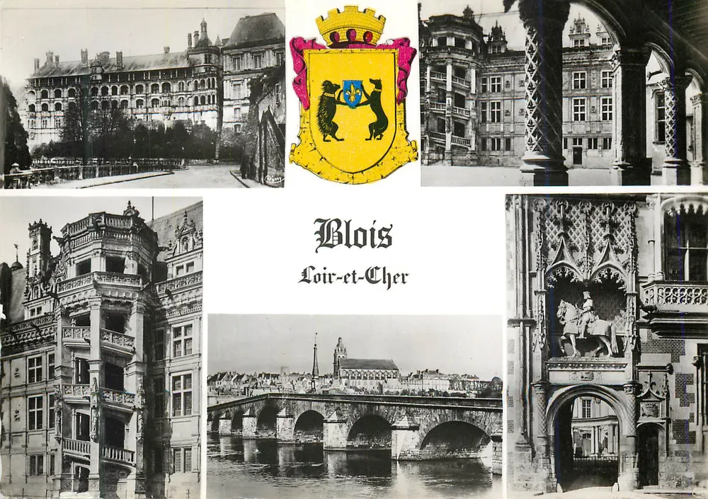 Blois — Loir-et-Cher — vista panorâmica e monumentos - Frente