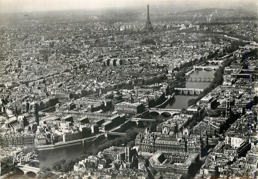Paris — Vue aérienne — Greff, éditeur - Recto