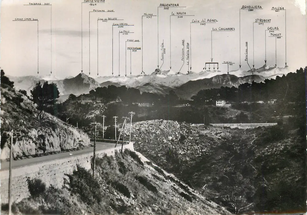 Vista das Alpes — A Grande Corniche — Editor de Eze - Frente