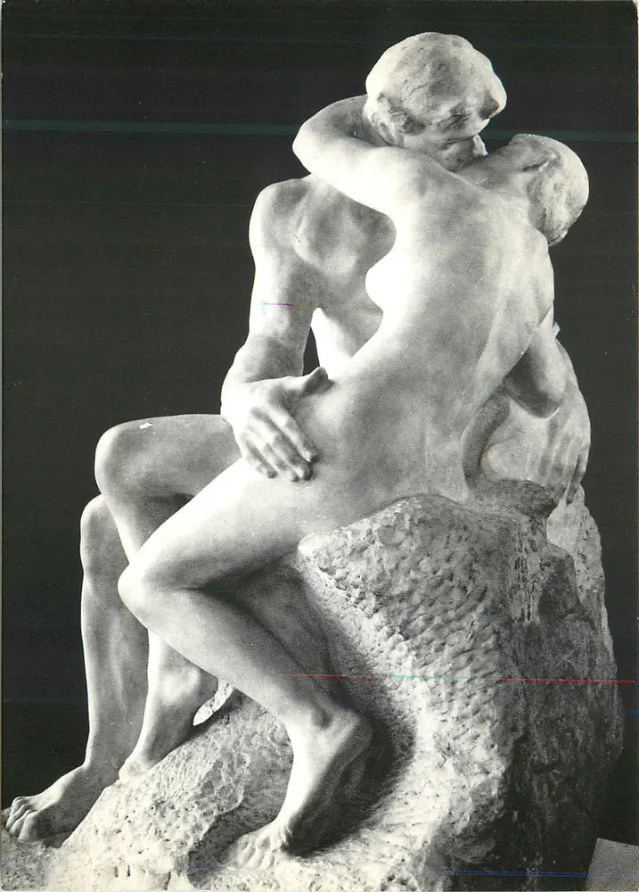 O Beijo — Auguste Rodin (1840-1917) — reprodução francesa por B. Jarret - Frente