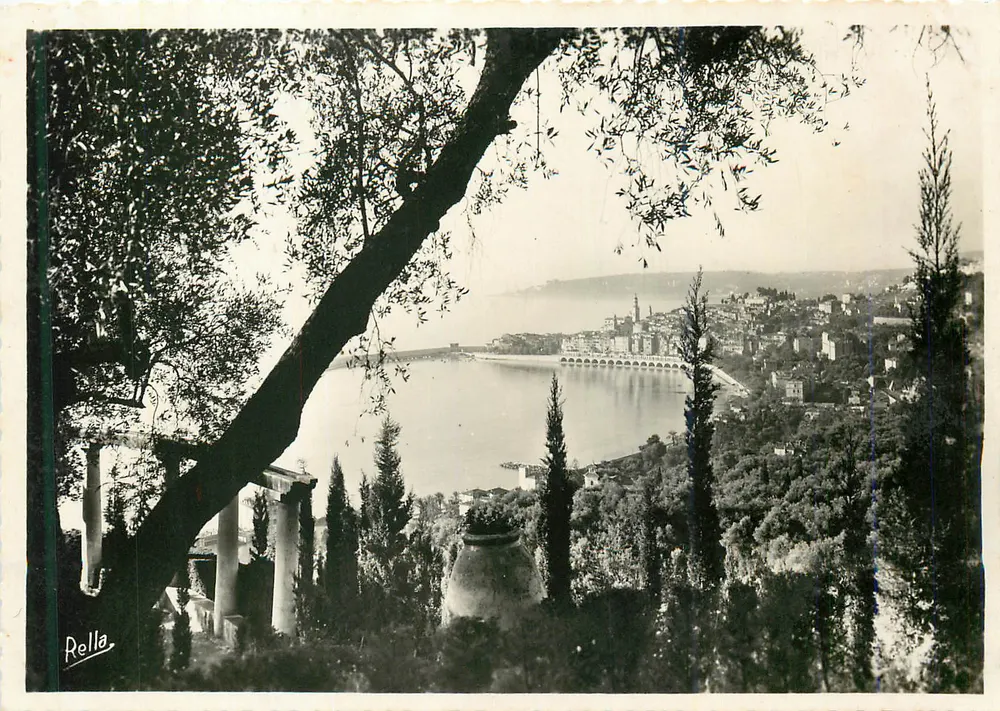 Menton — vista de Garavan — editor Rella - Frente