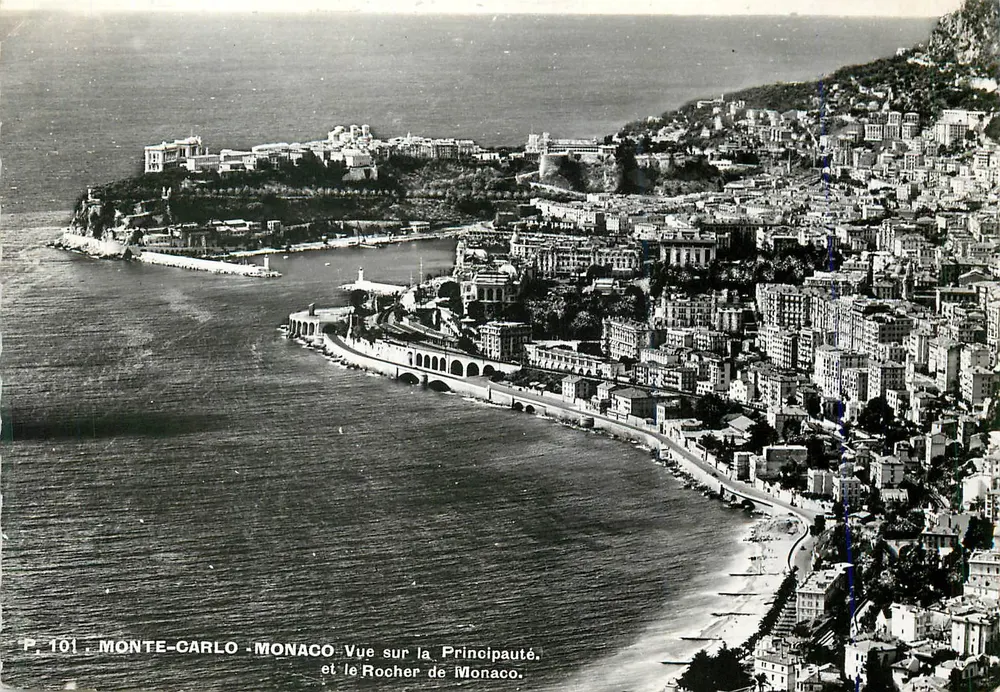 Monte-Carlo - Monaco - Blick auf das Fürstentum und den Felsen von Monaco — P. 101 - Vorderseite