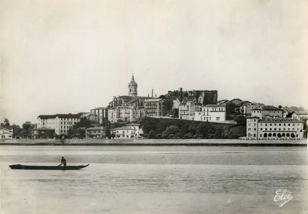 Fontarabie (Spanien) und die Bidassoa — Ansicht von Hendaye — Verleger Elcé, Nr. 10513 - Vorderseite