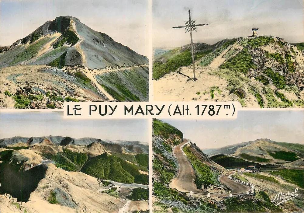 Le Puy Mary (Höhe 1787 m) — Panoramablick — Editions Michel - Vorderseite