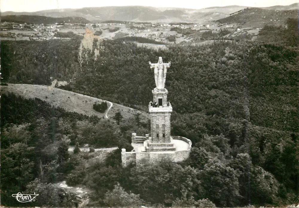 Les Trois-Epis (Haut-Rhin) — Touristische Station — Majestätischer Panoramablick über die Alsatische Ebene — Verlag Combiér-MP, n° 27038 A - Vorderseite
