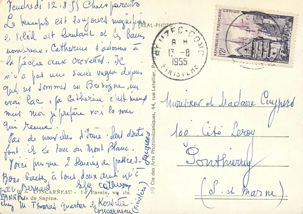 Vue du port de Quimper — Cap - Verso