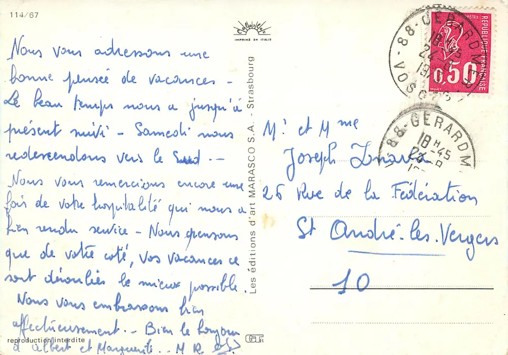 Strasbourg — Vista geral — Edições de Arte Marasco S.A. - Verso