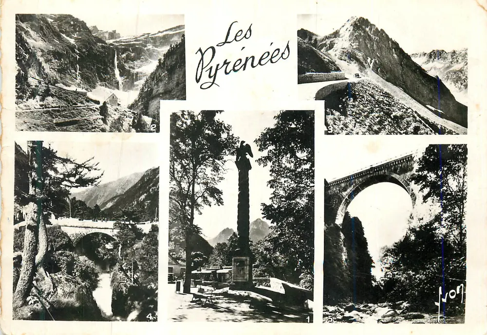 Os Pirineus — Colagem de 5 vistas — Les Éditions d'Art - Frente