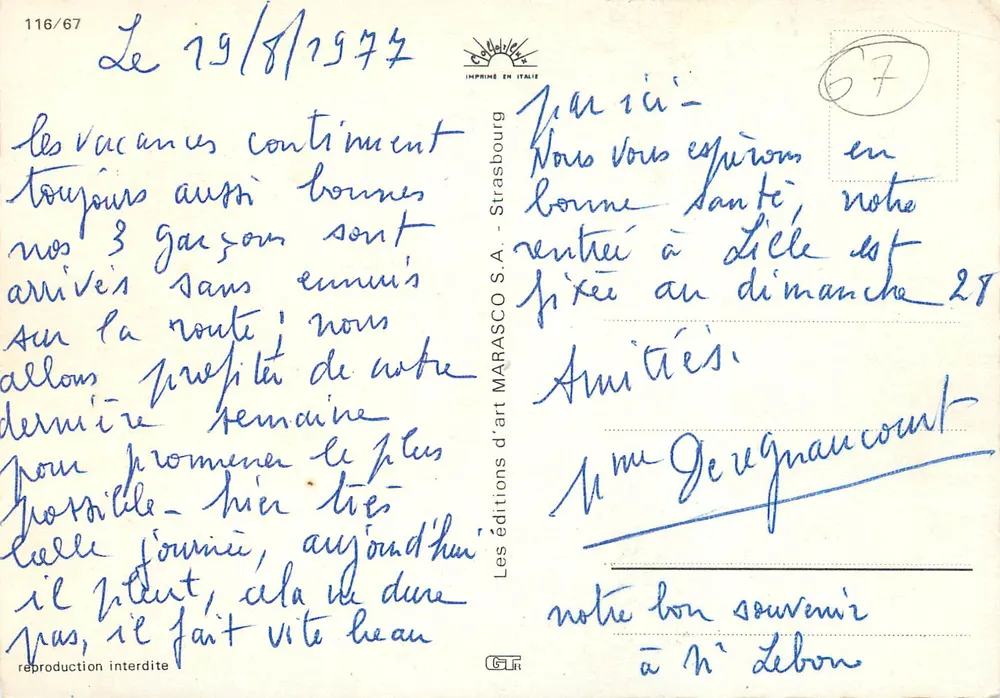 Estrasburgo — Vista geral, Petite France, Kammerzell — editor As edições de arte MARASCO S.A. - Verso
