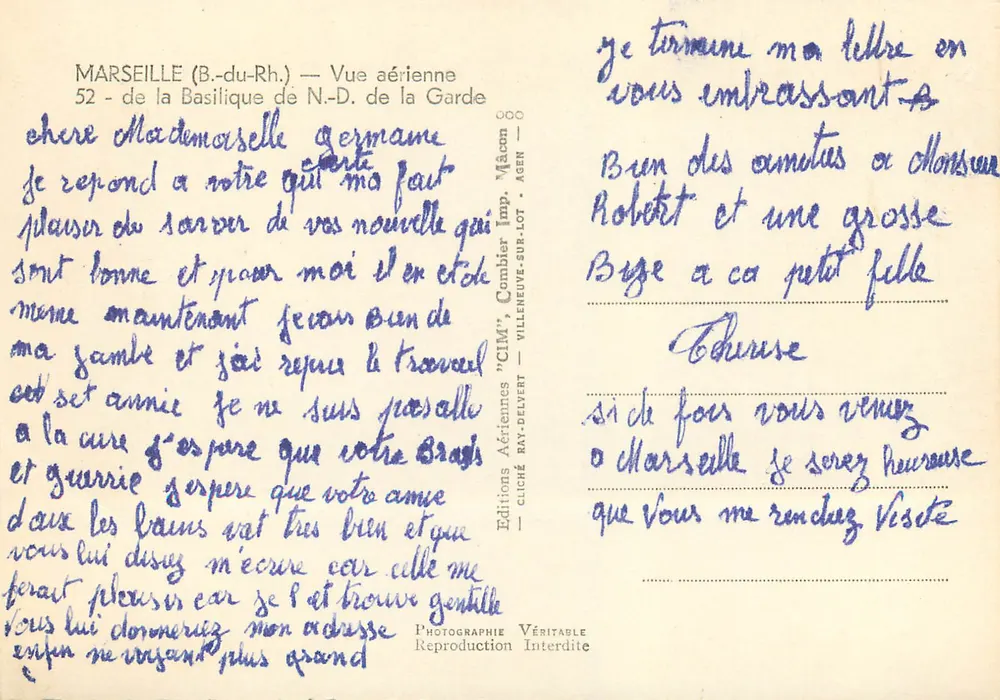 Marseille (B.-du-Rh.) — Luftbild der Basilika Notre-Dame de la Garde — Éditions Aériennes 'CIM', Combier, Villeneuve-sur-Lot, Agen - Rückseite