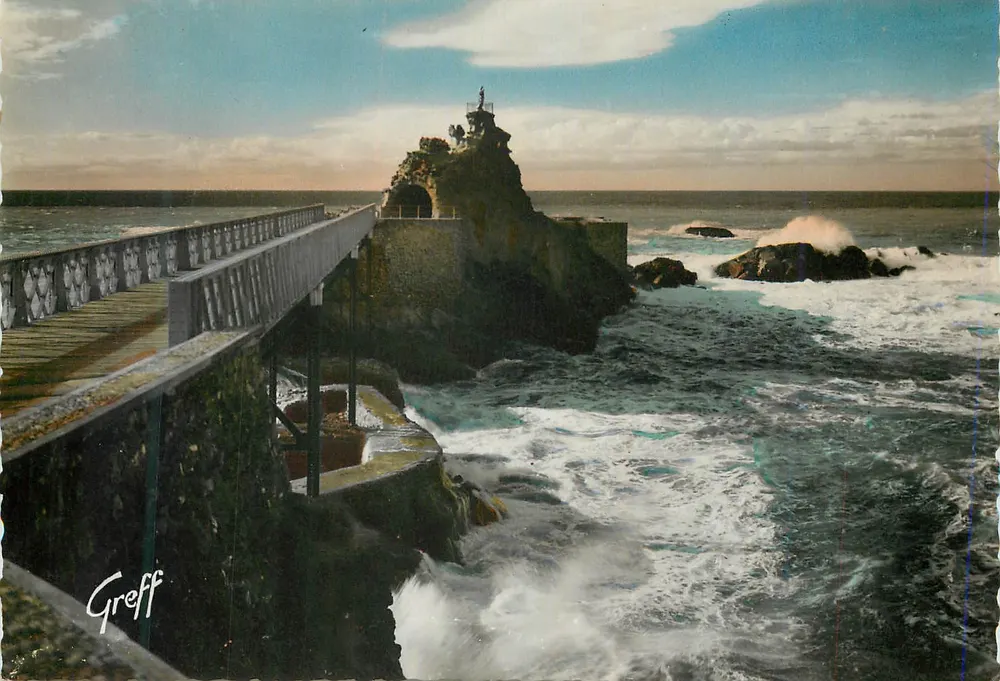 Le Rocher de la Vierge — Biarritz (Pays Basque) — Édition Greff - Recto