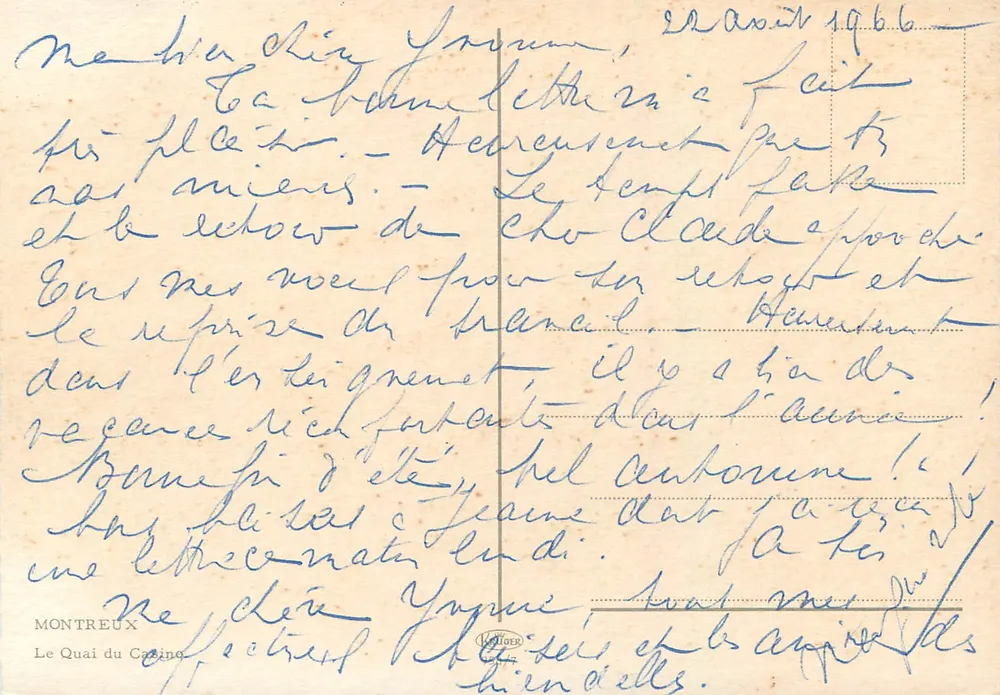 Montreux — Le Quai du Casino — Éditeur Lefèvre, n° 3 - Verso