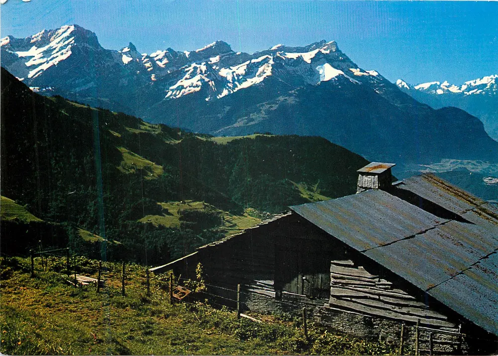 As Dentes de Morcles — Leysin — edição W. Trumpler, n° 71 - Frente