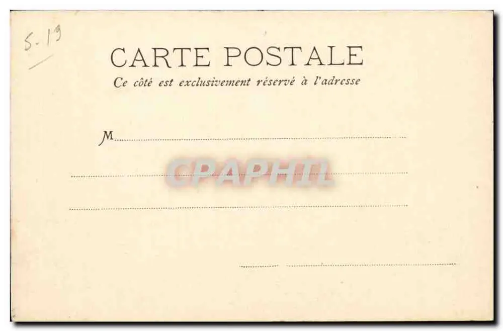 Antibes — Le Port — Edit. W. Stocker, Cannes, n° 159 - Verso