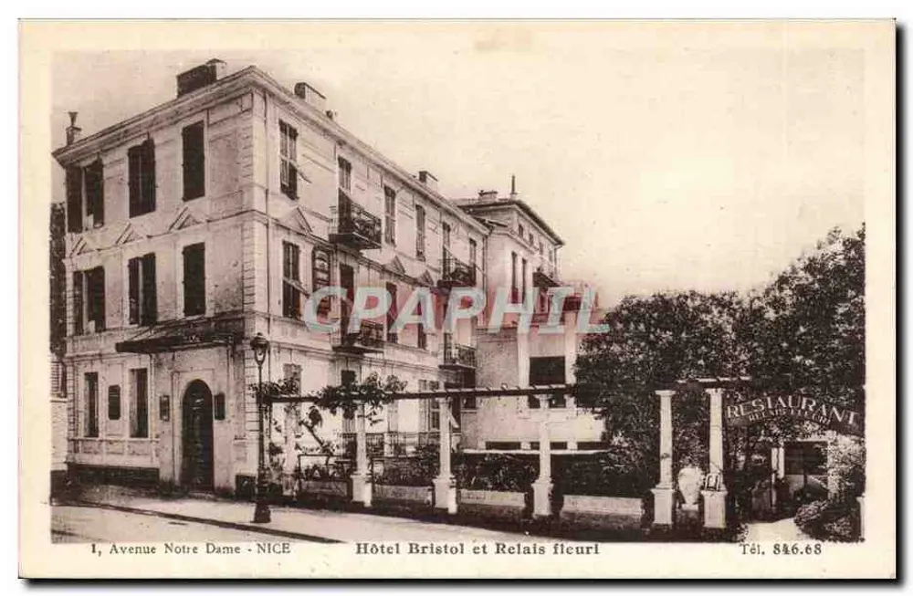 Hôtel Bristol and Flowered Relais — Avenue Notre Dame — Nice - Front