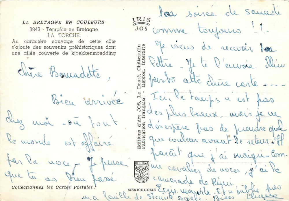 Die Laterne — Sturm in der Bretagne — Éditions d'Art JOS - Rückseite