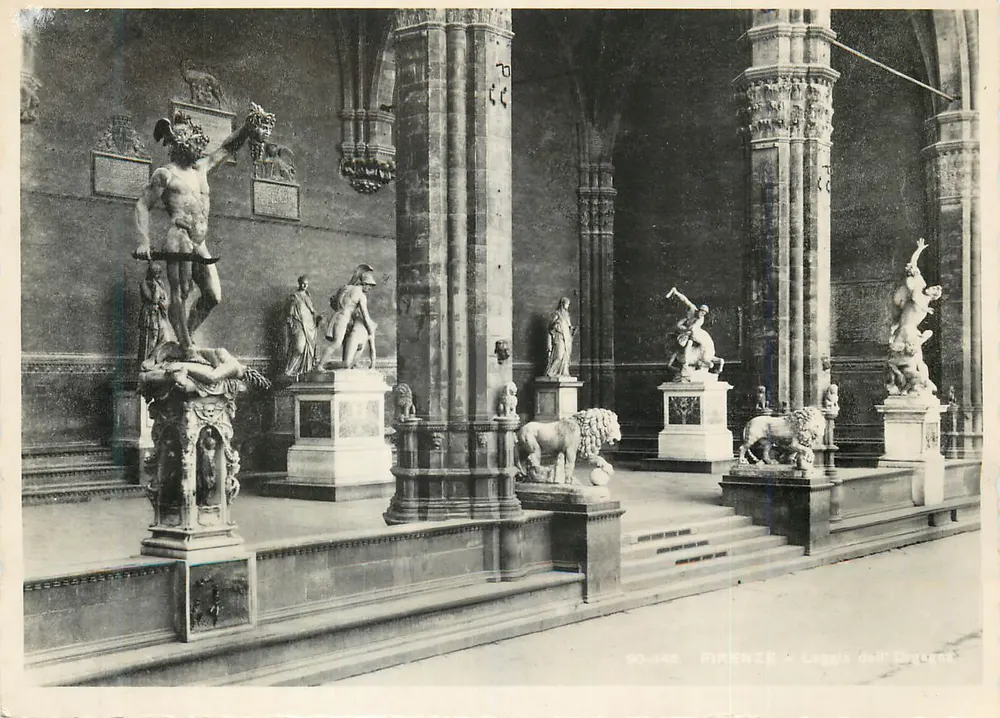 Pisa - Loggia dei Lanzi — vista interna — Brunner & C. Como, n° 90-148 - Frente