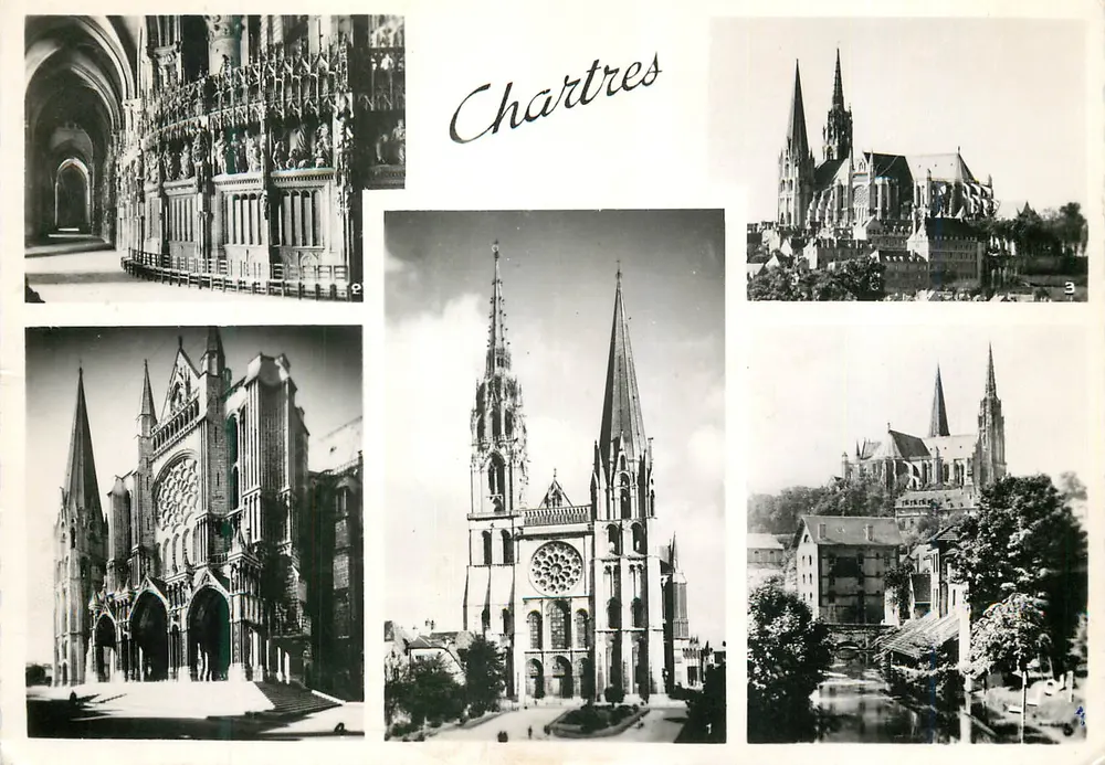 Chartres — Catedral — Éditions d'Art Française, n° I.M. 139 - Frente