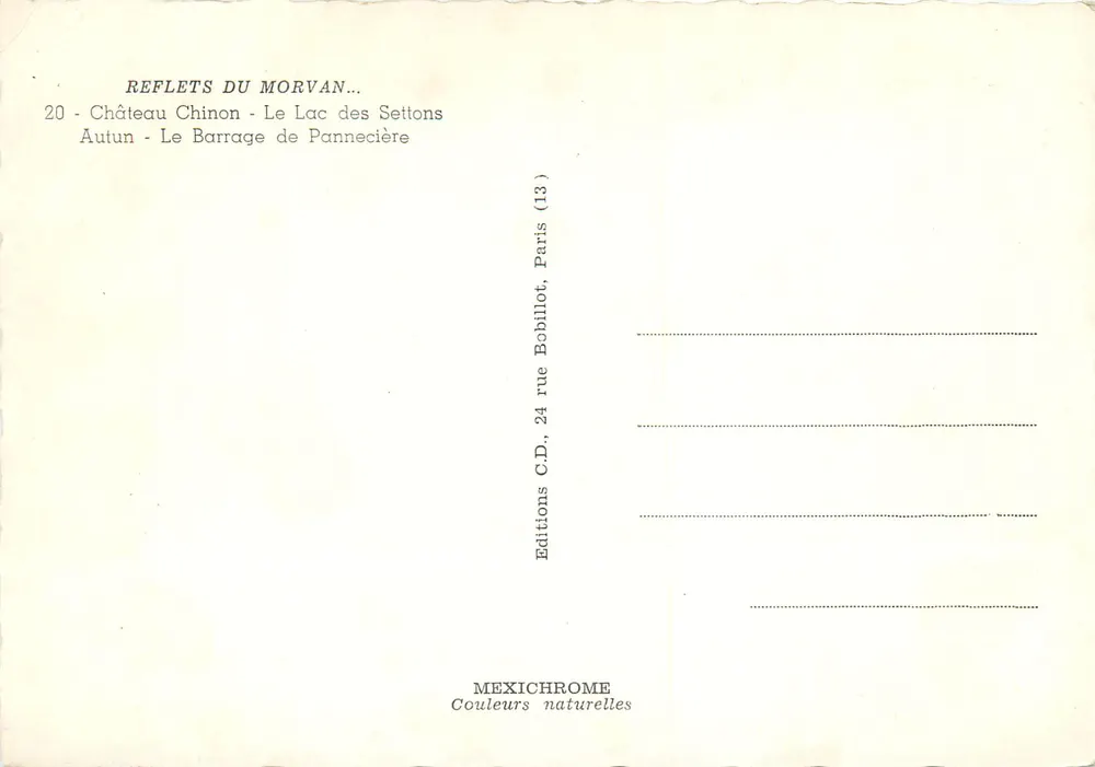 Spiegelungen des Morvan — Verlag: Editions C.D. Bobillot, Paris - Rückseite