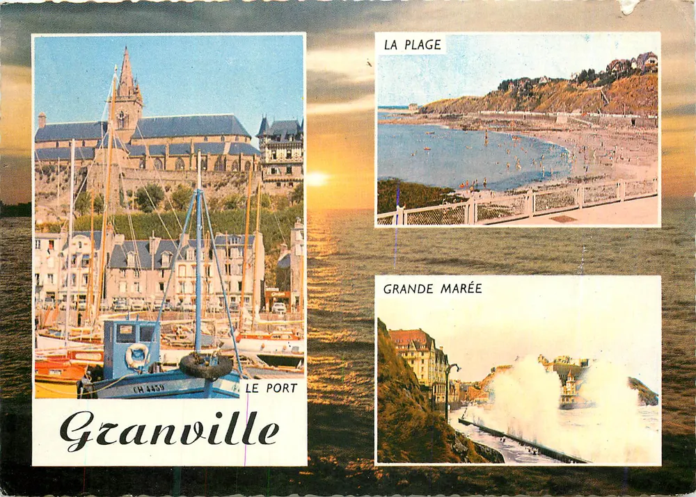 Granville — Le port, la plage, la grande marée — Éditions « Di Mario » - Recto