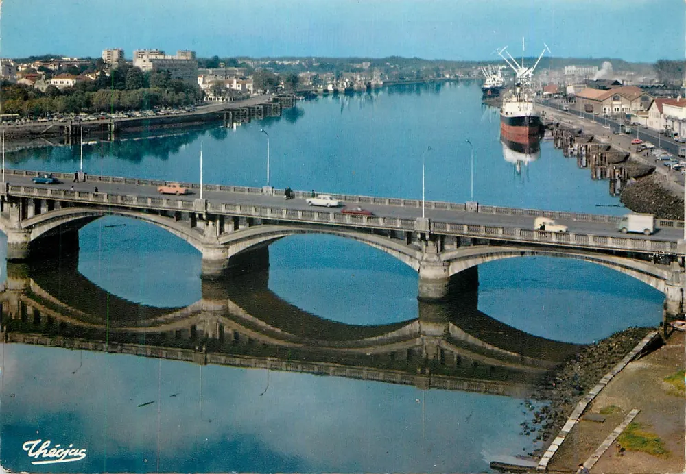 Bayonne — Brücke Saint-Esprit und Hafen — Théojas, n°5 - Vorderseite