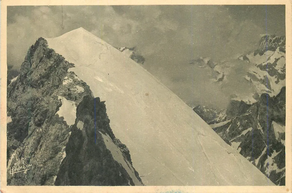 Der Schneekopf der Écrins (4015 m.) — Sammlung « Hochgebirge » — L. Francou - Briançon, n°23 - Vorderseite