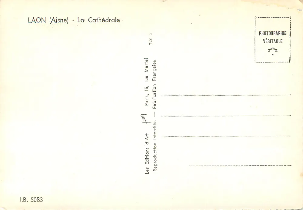Laon (Aisne) — A Catedral — Les Éditions d'Art - Verso