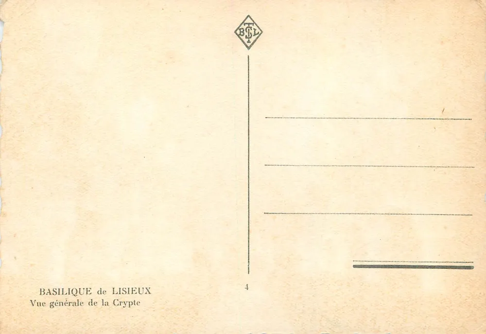 Basílica de Lisieux — Vista geral da Cripta — BCL - Verso
