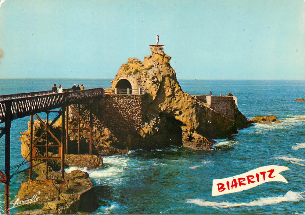O Rocher da Virgem — Biarritz — editor Lavielle - Frente