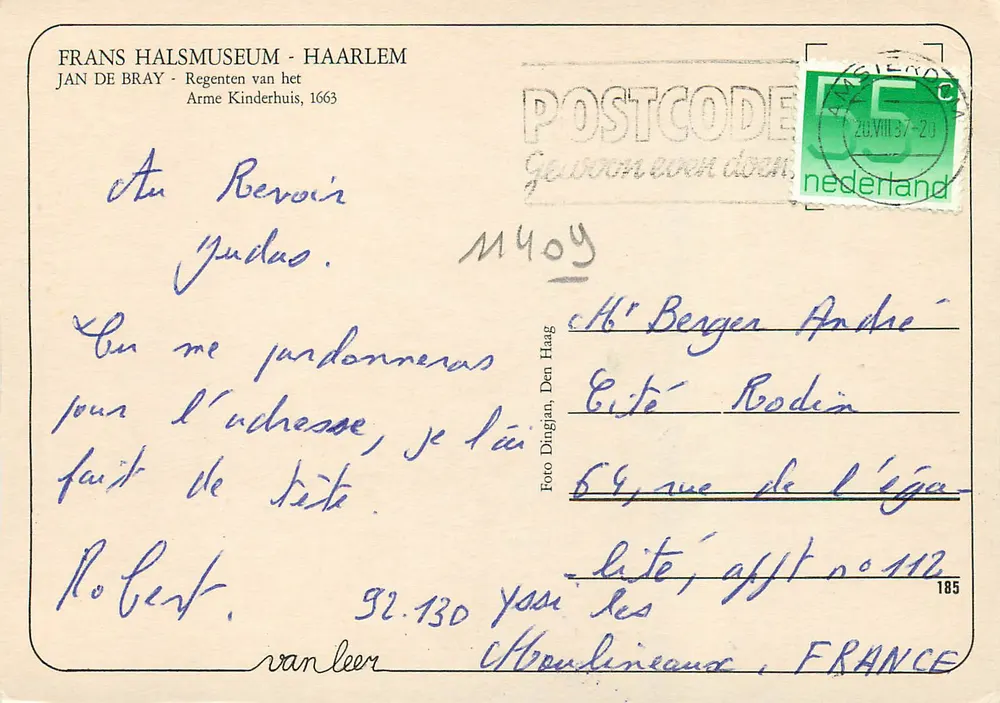 Die Regents des Armen Kinderhauses — Jan de Bray — Frans Halsmuseum Haarlem - Rückseite