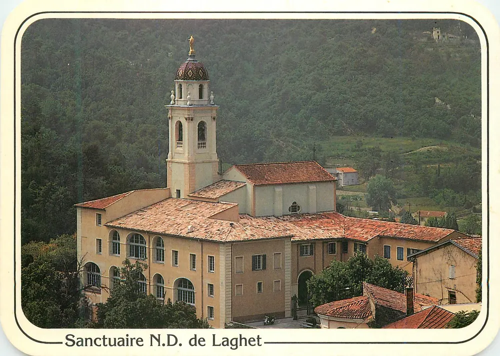 Santuário N.D. de Laghet — vista aérea — Foto G. Chassagne - Frente