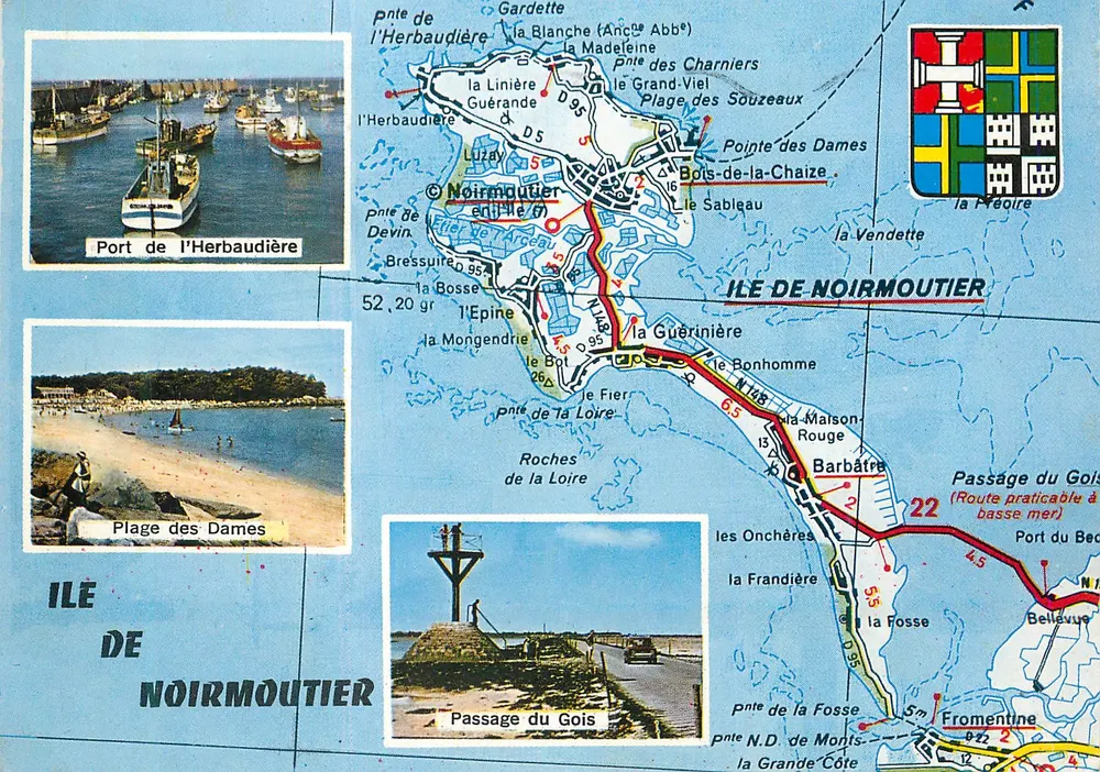 Insel Noirmoutier — Touristische Karte — Verlag Artaud Frères, Nantes-Carquefou - Vorderseite