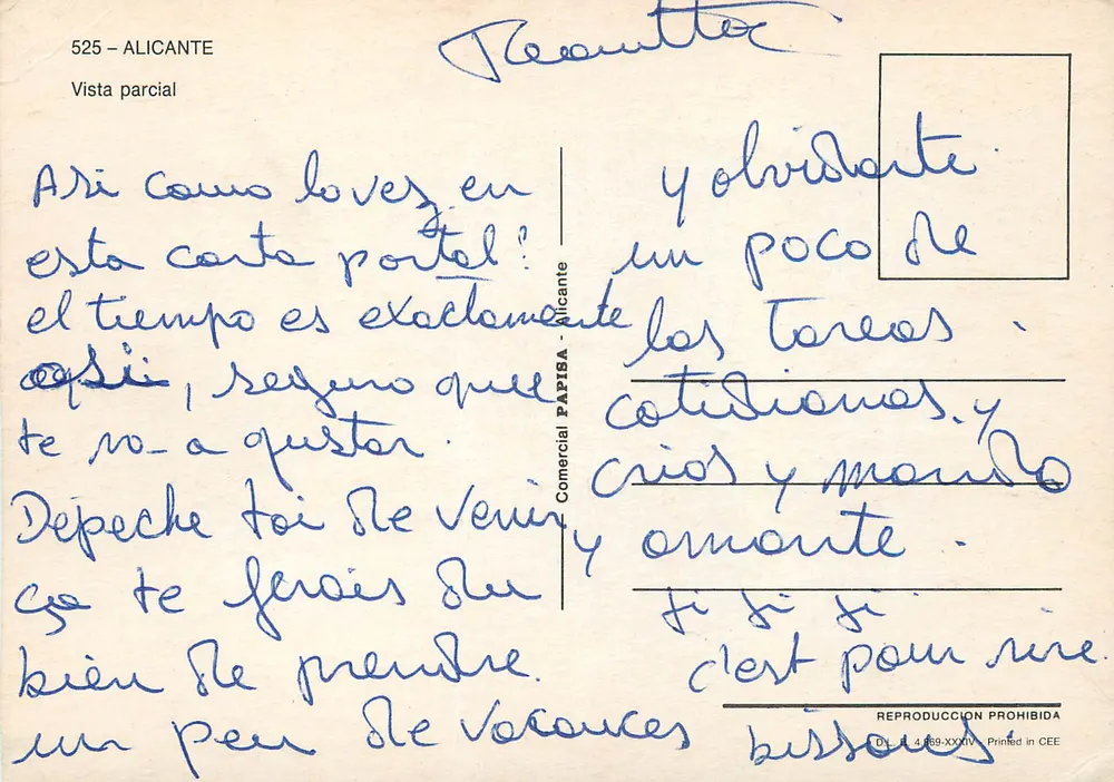 Alicante — vista parcial — Comercial PAPISA - Verso
