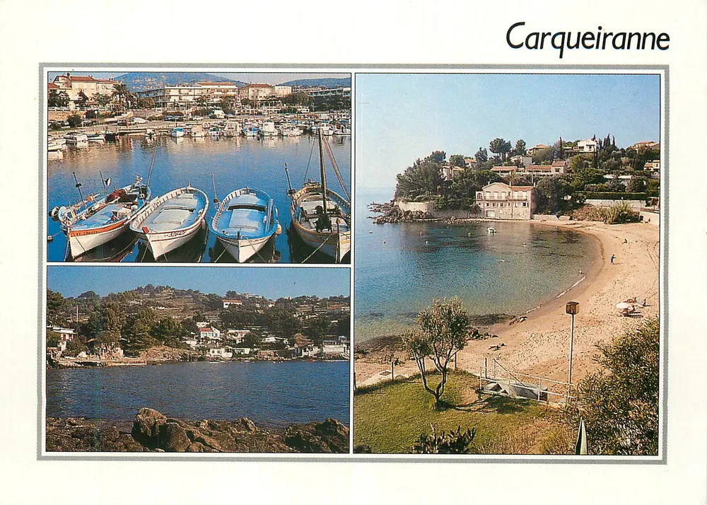 Carqueiranne — Ansicht des Hafens, Strands und Hügeln — Impressions Combier, Nr. C3 83034-0-0014 - Vorderseite