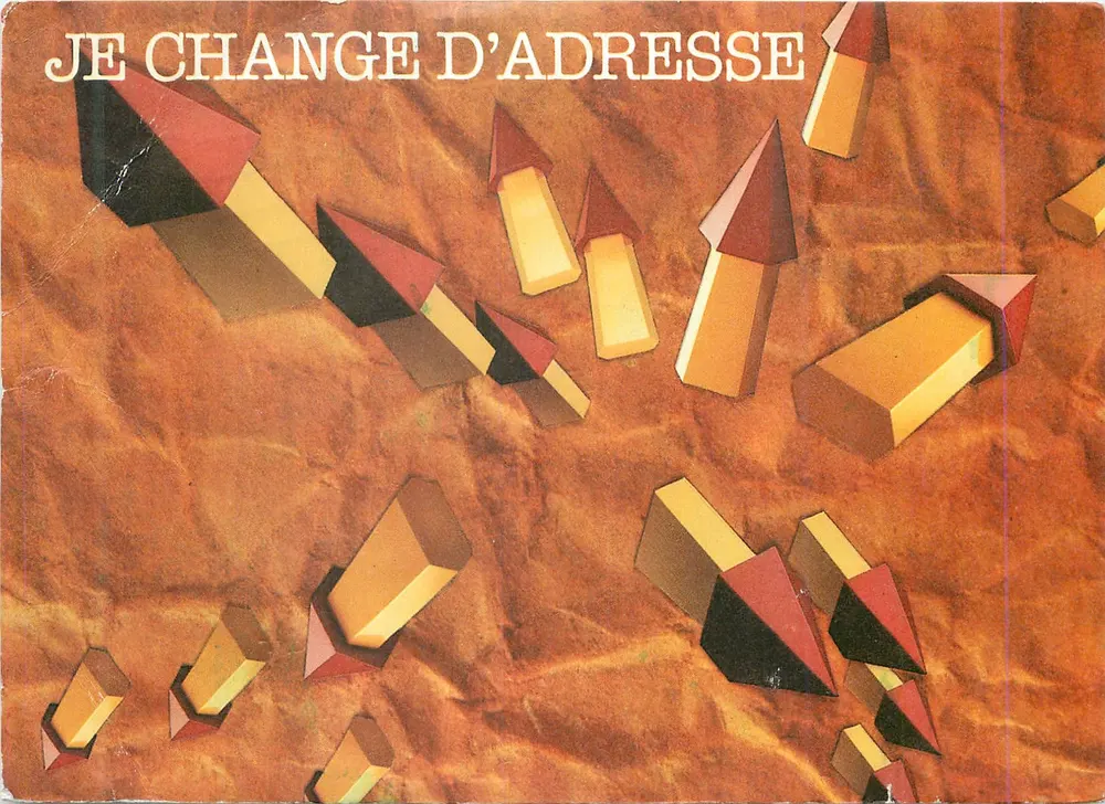 Je change d'adresse — carte postale de La Poste avec illustration de flèches — éditeur LA POSTE - Frente