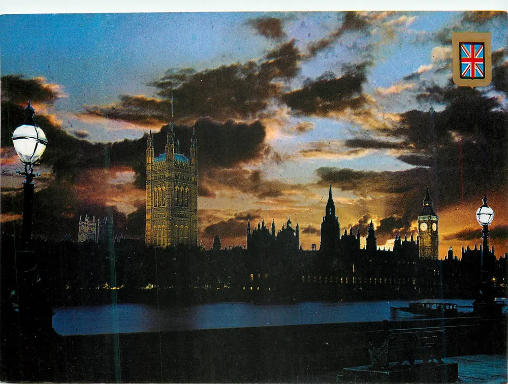 Sonnenuntergang über den Big Ben und die Houses of Parliament — FISA - Großbritannien, Nr. 9 - Vorderseite