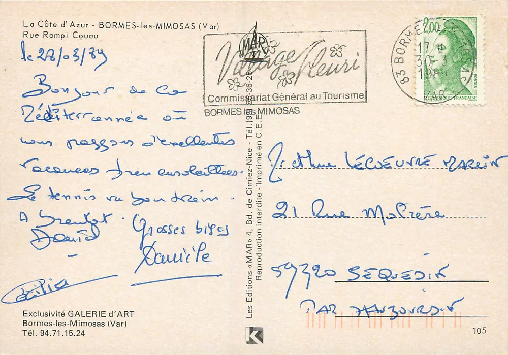 Village Fleuri — Bormes-les-Mimosas (Var) — Éditions «MAR» - Verso