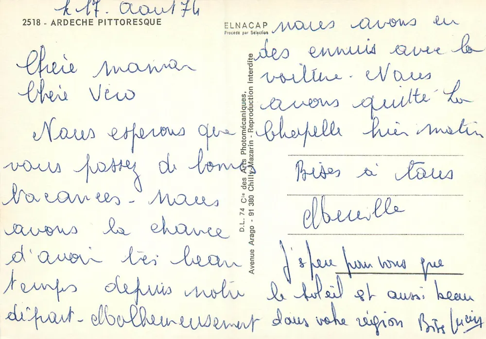 Pittoreske Ardèche — 2518 — Elnacap - Rückseite