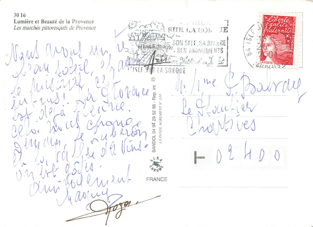 Die Märkte der Provence — Huet Éditions, N° 16 - Rückseite