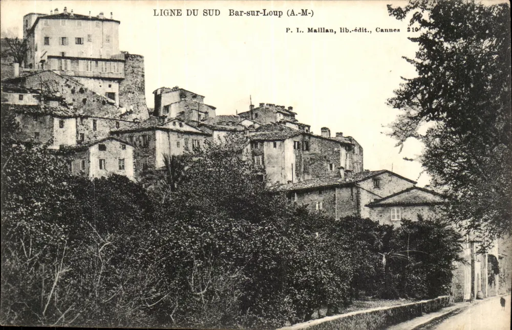 Bar-sur-Loup (A-M-) — Ansicht der Südlinie — P. I. Maillan, Verlag, Cannes $10 - Vorderseite