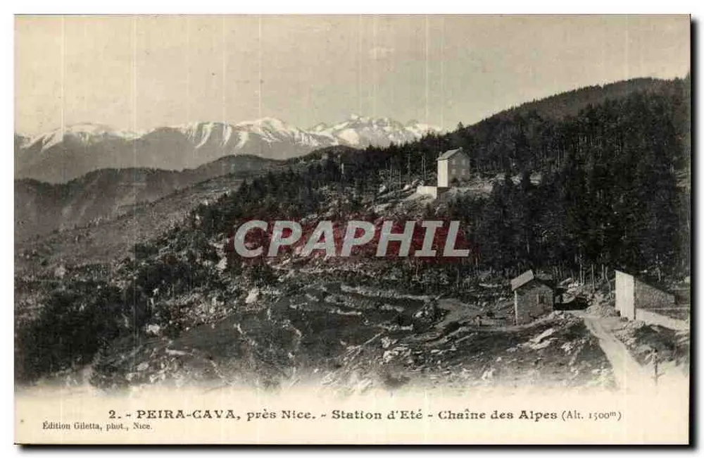Peïra-Cava, nahe Nice — Sommerstation — Kette der Alpen (Höhe 1500m) — Edition Giletta, Foto Nice - Vorderseite