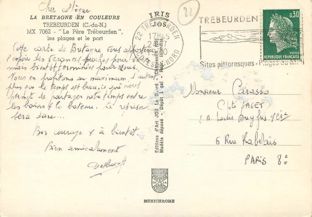 Trébeurden — Panoramablick — Éditions d'Art Jos, n°22 - Rückseite