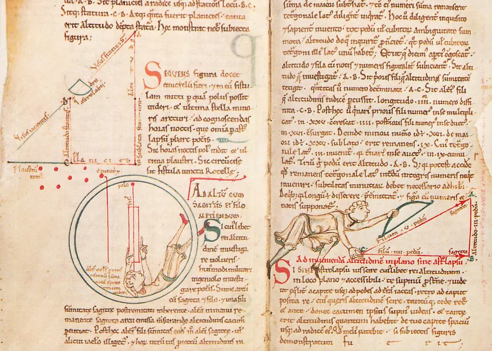 Manuskript des Mont Saint-Michel — Figuren der Geometrie (Behandlung der Astronomie) — Éditions et Impressions Combier / Mâcon, Nr. C8 50025-1-0087 - Vorderseite