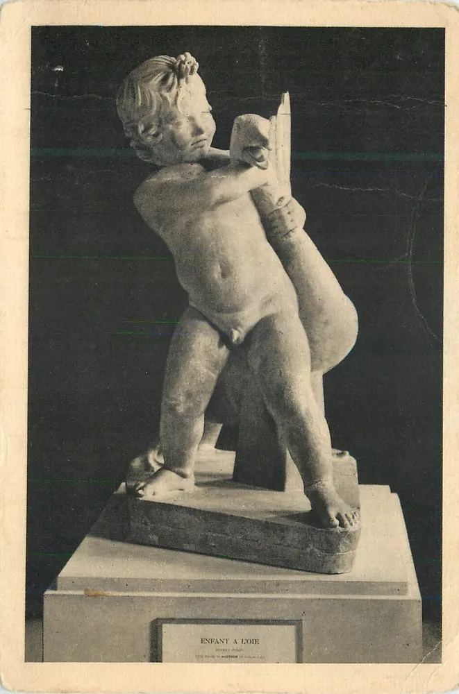 Kind mit Vogel — Nachbildung des Louvre-Museums — Ausgabe der Nationalmuseen - Vorderseite
