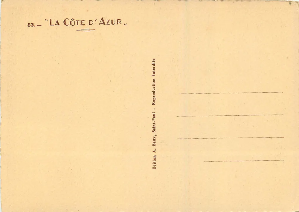 San Pablo - La Fontaine — Edición A. Baux, San Pablo - Reverso