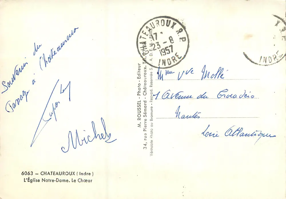 Igreja de Nossa Senhora — Châteauroux (Indre) — M. Roussel, Editor - Verso