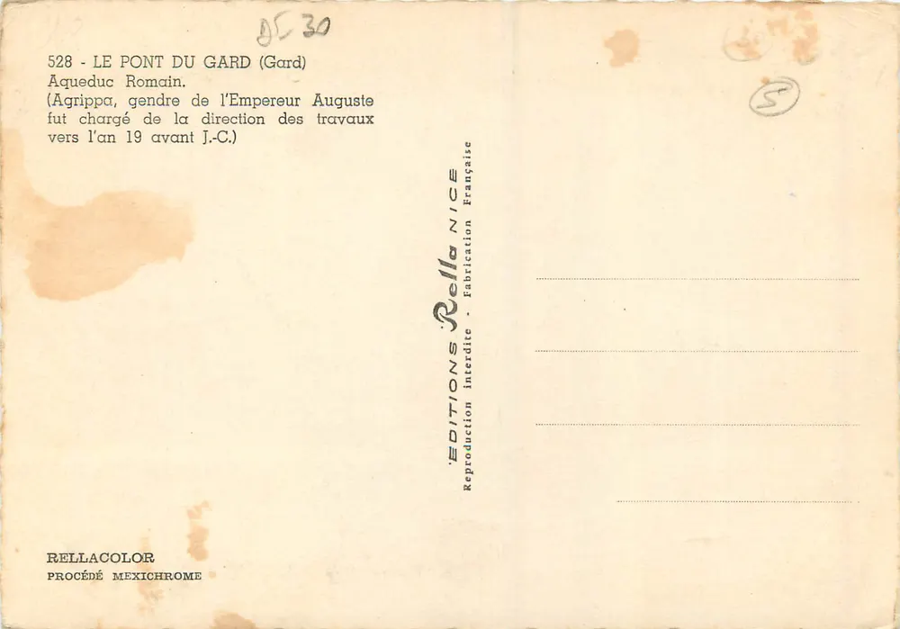 Ponte du Gard — Aqueduto Romano — Éditions Rella - Verso