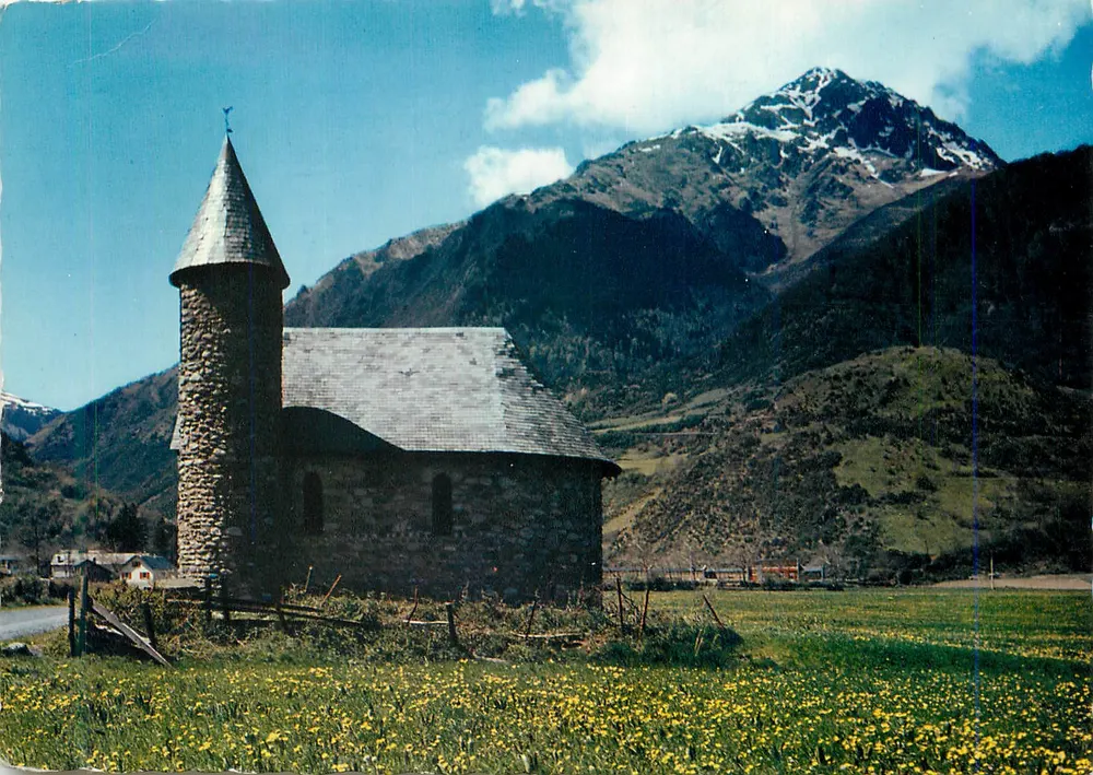 Kirche von Vallée d'Aure — Massif de l'Arbizon (2831 m.) — M. Berjaud, Mont-de-Marsan - Vorderseite